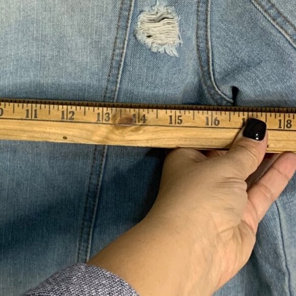 CI Sono Womens Distressed Denim Jean Jacket Size Medium - Picture 11 of 14